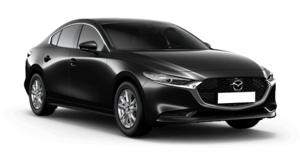 Mazda 3 Sedan New в цвете Jet Black MC