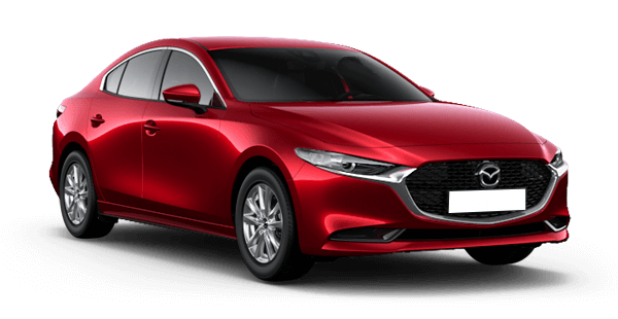 Mazda 3 Sedan New в цвете Soul Red Crystal