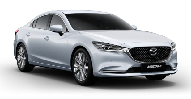 Mazda 6 Sedan New в цвете Snowflake White Pearl