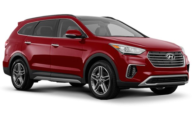 Hyundai Grand Santa Fe в цвете Red merlot