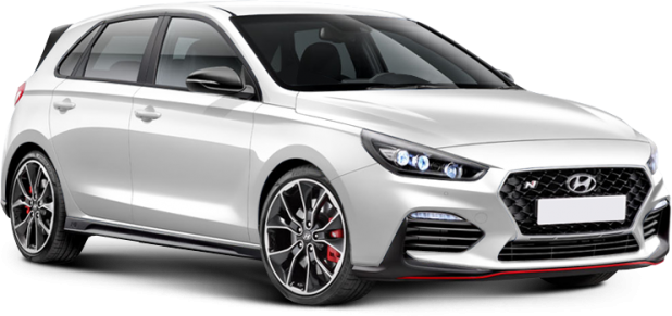 Hyundai I30 N в цвете polar white