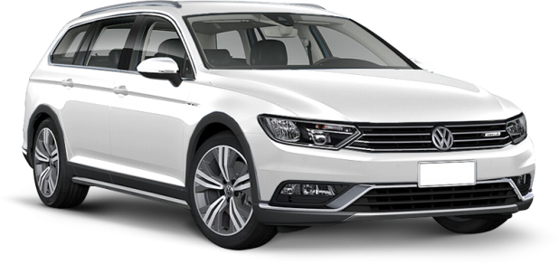 Volkswagen Passat Alltrack в цвете white