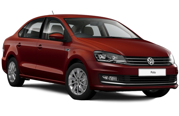 Volkswagen Polo в цвете Красный Ruby, металлик