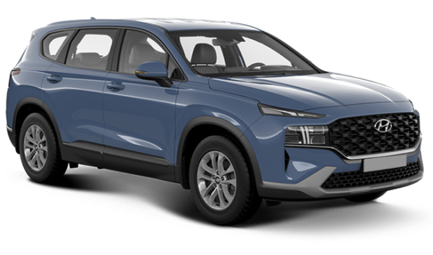 Hyundai New Santa Fe в цвете Lagoon blue