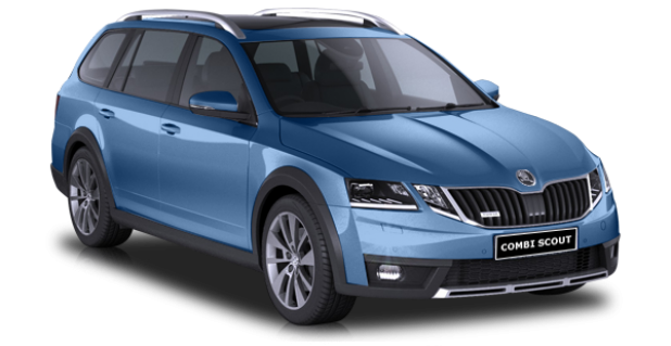 Skoda Octavia Scout 2018 в цвете Race Blue