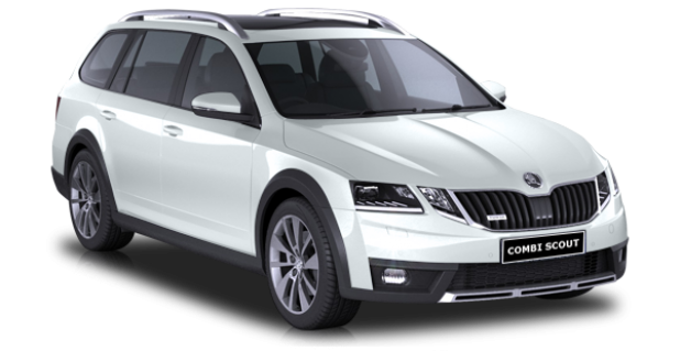 Skoda Octavia Scout 2018 в цвете Candy White