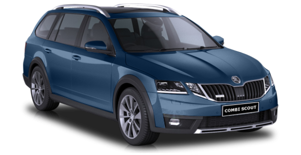 Skoda Octavia Scout 2018 в цвете Blue