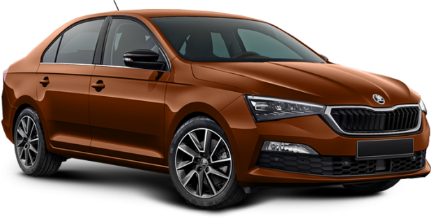 Skoda Rapid New в цвете copper red