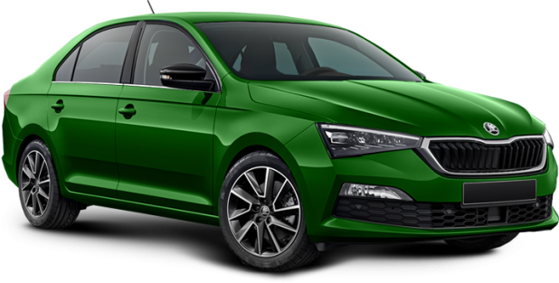 Skoda Rapid New в цвете rallye green