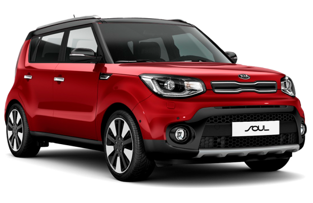 Kia Soul в цвете Inferno Red + Black (AH4)