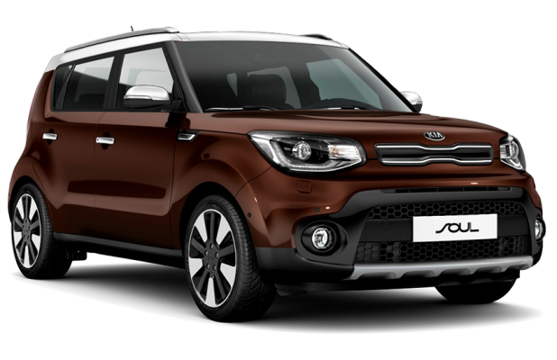 Kia Soul в цвете Russet Brown + Clear White (AH7)