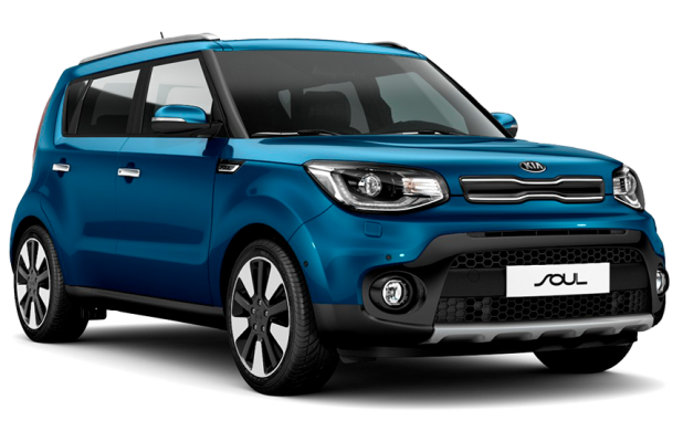 Kia Soul в цвете Caribbean Blue (AUB)