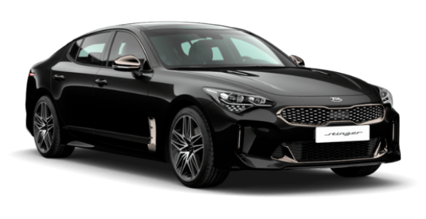 Kia Stinger New в цвете Aurora Black Pearl (ABP), металлик