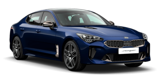 Kia Stinger New в цвете Deep Chroma Blue (D9B), металлик