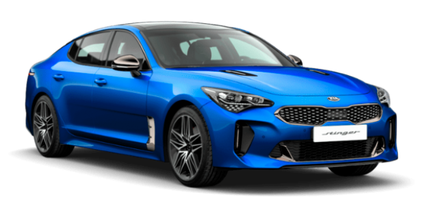 Kia Stinger New в цвете Micro Blue (M6B), металлик