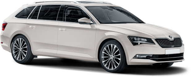 Skoda Superb Combi в цвете deluxe white