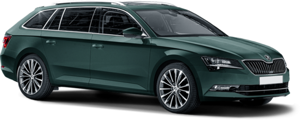 Skoda Superb Combi в цвете green