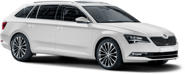 Skoda Superb Combi в цвете white