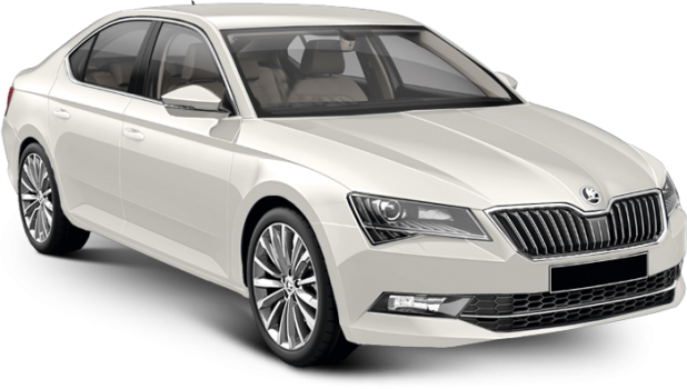 Skoda Superb в цвете laser white