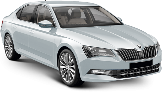 Skoda Superb в цвете moon white