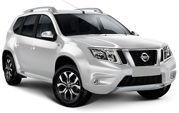 Nissan Terrano в цвете pearl white