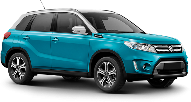 Suzuki Vitara в цвете бирюзовый с белой крышей